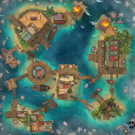 Get instant access to hundreds of battlemaps on our Patreon! #dnd5e #dndmaps #dnd #battlemaps #5e #art #digitalart #dndhomebrew #dndmemes #dungeonsanddragons #criticalrole #fantasyart #fantasy #fantasymap #cartography #worldbuilding #tabletop #ttrpg #rpg #ocean #sea #village #town #restaurant #forge #blacksmith #inn #tavern #boats Sea Map, Dnd World Map, Building Map, Beach Village, Fantasy Town, Tabletop Rpg Maps, Fantasy Maps, Dnd Maps, Map Pictures