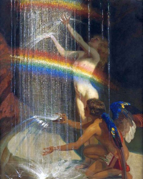 Cupid and Psyche at the fountain of eternal youth | {Frank O. Salisbury} Eros And Psyche, August Sander, Alfred Stevens, Camille Claudel, Albert Bierstadt, Cupid And Psyche, Arthur Rackham, Danse Macabre, Alfred Stieglitz