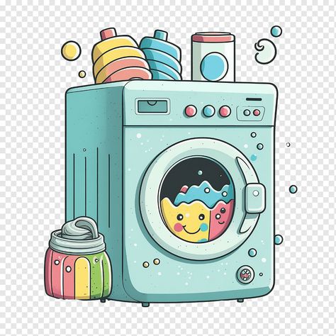 Laundry Machine Drawing, Laundry Art, Frozen Wallpaper, Journal Idea, Cartoon Png, Cute Easy Drawings, Doodle Drawings, Flat Design, Doodle Art