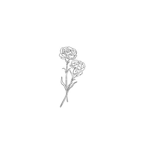 Small Carnation Tattoo Finger, Carnation Finger Tattoo, Zinnia Flowers Tattoo Simple, Dainty Marigold Flower Tattoo, Carnation Tattoo Men, Carnation Ankle Tattoo, Mexican Marigold Tattoo, Dianthus Tattoo, White Carnation Tattoo