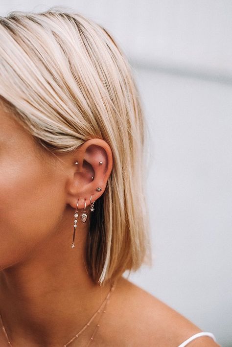 Piercings Oor, Ear Peircings, Cool Ear Piercings, Pretty Ear Piercings, Cute Ear Piercings, Cute Piercings, Luxe Jewelry, Septum Jewelry, Septum Piercing