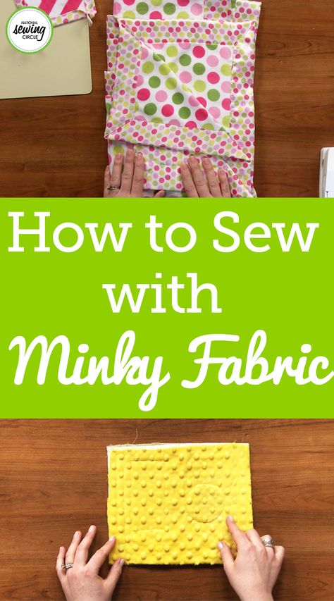 Cuddle fabric, sometimes called Minky, is a soft fabric that is popular to use when sewing for children or babies. Ellen March gives you tips for how to work with this fabric, how to pair it with other fabrics and even gives several fun project ideas. Sewing With Minky, Sewing Circles, Beginner Sewing Projects Easy, Lint Roller, Leftover Fabric, Fabric Baskets, How To Work, Sewing Projects For Beginners, Sewing Skills