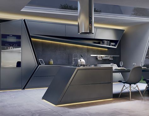 Kitchen Design on Behance Modern Kitchen 2020, Kitchen 2020, Modern Kitchen Cabinet Design, Modern Kitchen Design Luxury 2020, Modern Kitchen Interiors, Futuristic Interior, Kitchen Interior Design Modern, Interior Kitchen, Contemporary Kitchen Design