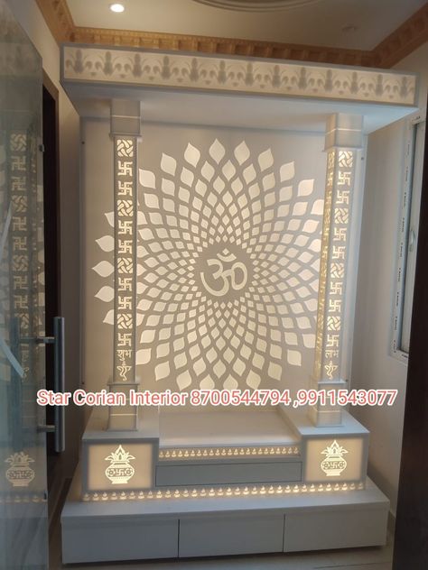 Corean Mandir Designs Small, Korean Temple Designs, Mandir Design Small, Corian Marble, Gupta Ji, House Hall Design, Wooden Temple For Home, Wooden Temple, Interior Ceiling