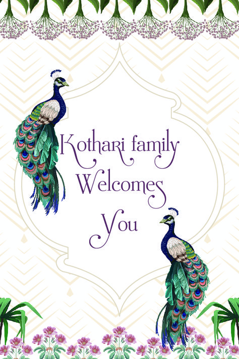 Family Banner, Standee Design, Wedding Boards, Digital Advertising Design, Wedding Welcome Board, Event Decor Direct, Welcome Board, Indian Wedding Invitation Cards, Birthday Bar