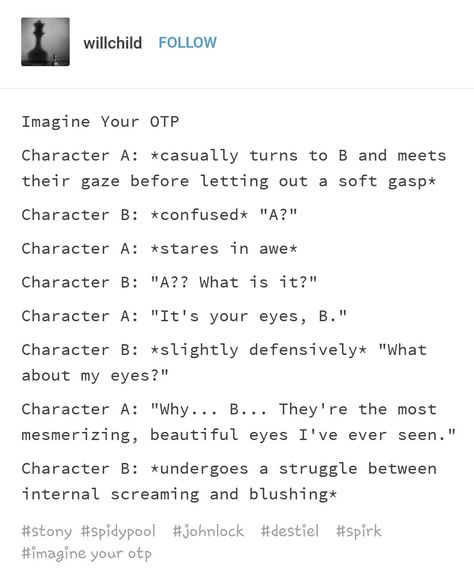 A: Maka B: Crona Person A And B Prompts, A And B Otp Drawing, A And B Otp Prompts, Draw Your Otp, Imagine Your Otp, Otp Prompts, Story Writing Prompts, Book Prompts, Writing Dialogue Prompts