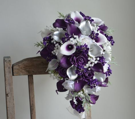 Purple orchid bouquet