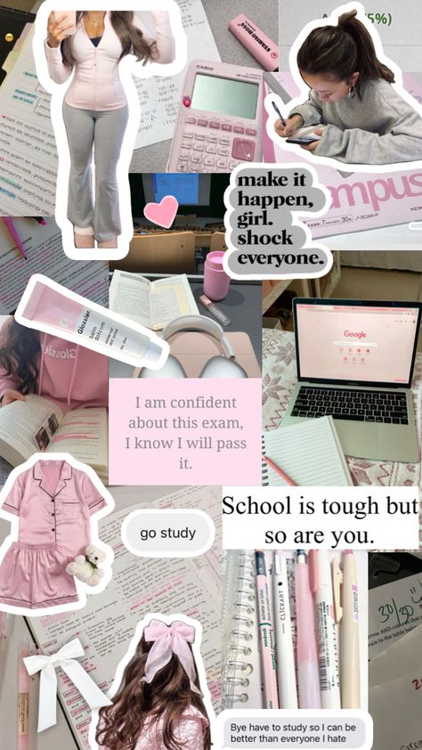 go study! ., 🧷 ✧ 📄˚. ᵎᵎ 🎀., [ #study , #studyaesthetic , #studymotivation , #studyinginspo , #studymoodboard , #school , #romanticizingschool , #romanticism , #pink , #moodboards , #coquette ] Studying Inspo Wallpaper, How To Be Slim, Go Study, School Motivation Quotes, Pink Academia, Nursing Motivation, Academic Aesthetic, Study Board, Self Care Bullet Journal