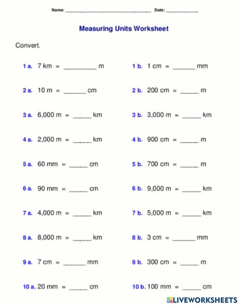 Converting Metric Units, Converting Units, Emotions Preschool, Classroom Preparation, Metric Conversion, Everyday Math, Metric Conversions, Maths Worksheets, Measurement Conversions