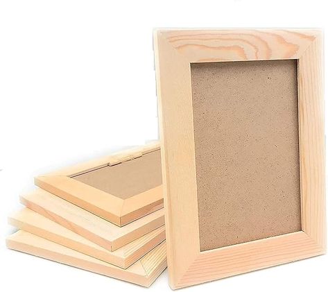 Amazon.com: Oojami Pack of 12 Unfinished Solid Wood Picture Frames for Arts Crafts, DIY Painting Project Stand or Hang on The Wall 6x8 Frame Size Holds 6x4 Pictures for Kids Craft Birthday, School projects Kids Birthday Crafts, Picture Frame Table, Photo Frame Decoration, Unfinished Wood Crafts, Crafts For Seniors, Diy Picture Frames, Picture Frame Sets, Wooden Picture Frames, Crafts With Pictures