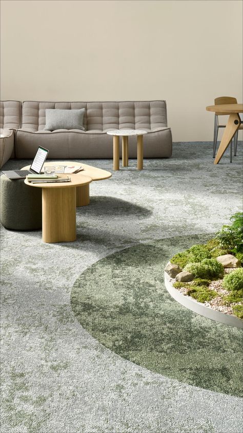 Create a Calming Interior Space with DESSO Grezzo Bloom Carpet Flooring Office, Carpet Tiles Ideas, Carpet Tiles Design, Classroom Carpets, Workplace Interior, Calming Interiors, Tile Carpet, Modular Carpet, Commercial Carpet Tiles