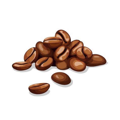 Coffee Beans Illustration, Beans Illustration, A White Background, Vector Photo, Coffee Beans, Image Illustration, Premium Vector, Vector Art, White Background