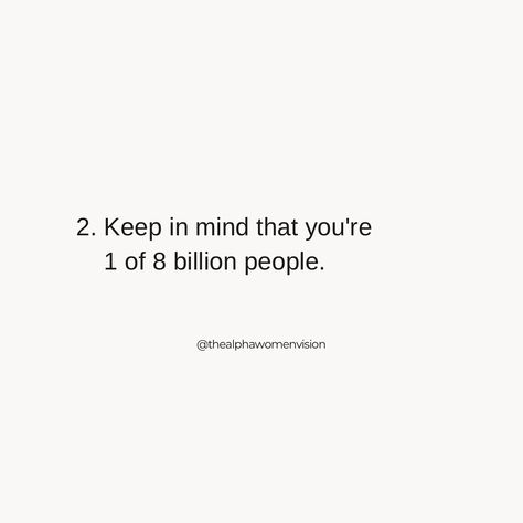 Sis, let’s be real👇🏼 Life’s too short to worry about what others think.💭 Here‘s how to actually stop giving a f*ck and start living your life unapologetically: 1️⃣ Remember, everything in life is temporary. The highs, the lows - they all pass. 2️⃣ Keep in mind, you’re just 1 of 8 billion people. 3️⃣ Focus on yourself and your goals. Once you do, other people’s opinions won’t affect you. You won’t have time to think about them. 4️⃣ Only take criticism from those whose advice you value... How To Not Give A F, Everything In Life Is Temporary, Stop Giving A F, Life Is Temporary, 8 Billion People, Women Ceo, What Others Think, Word Board, Women Empowerment Quotes