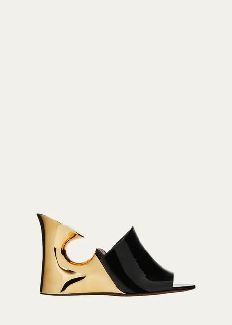 Alaia Sandals, Alaia Shoes, Wedge Mules, Azzedine Alaia, Sandals Flats, Leather Mules, Ballerina Flats, Bergdorf Goodman, Top Designers