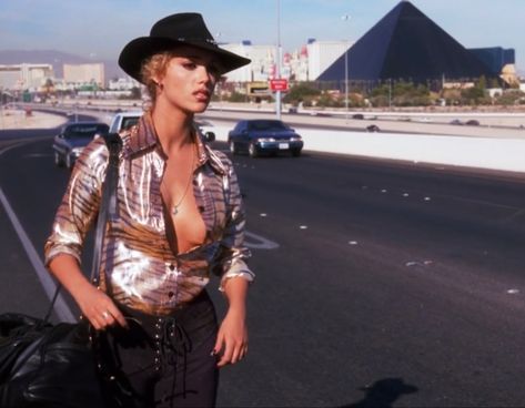 Starring: Elizabeth Berkley & Gina Gershon Showgirls 1995, Nomi Malone, Elizabeth Berkley, Coyote Ugly, Gina Gershon, Hallowen Ideas, Thelma Louise, Versace Dress, Paris Texas