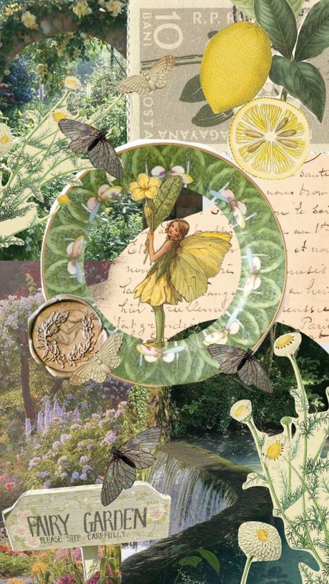 00s Aesthetic Wallpaper, Cool Wallpaper Iphone Vintage, Fairy Garden Aesthetic, Aesthetic Wallpaper Iphone Vintage, Garden Markers Diy, Green Moodboard, 80s Aesthetic Wallpaper, Green Scrapbook, Wallpaper Iphone Vintage