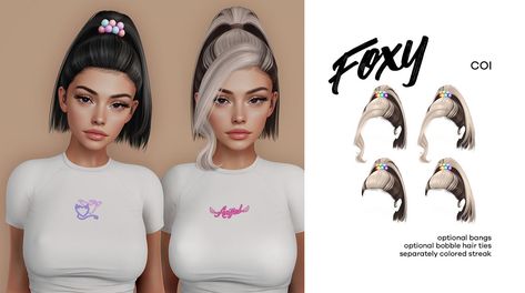 Sims 4 Short Hair, Bobble Hair, Sims 4 Piercings, Short Ponytail, Coi Leray, Sims 4 Anime, Sims 4 Dresses, Sims Hair, Ts4 Cc