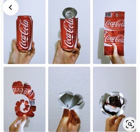 Coke Can Crafts, Aluminum Can Flowers, Soda Can Flowers, Diy Air Conditioner, Soda Can Crafts, Coke Can, Barbecue Design, Tree House Diy, Aluminum Can Crafts