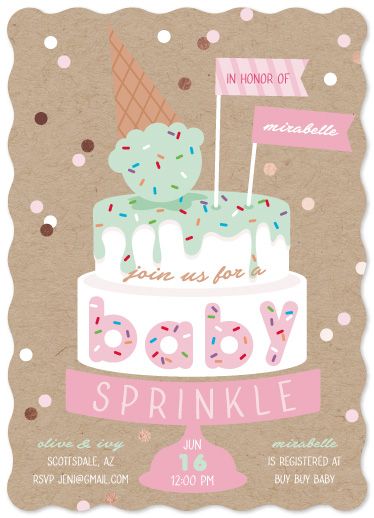 Sprinkle Ice Cream, Sprinkle Baby Shower Girl, Baby Sprinkle Decorations, Sprinkle Invite, Sprinkle Ideas, Ice Cream Party Theme, Cream Birthday Party, Hosting Parties