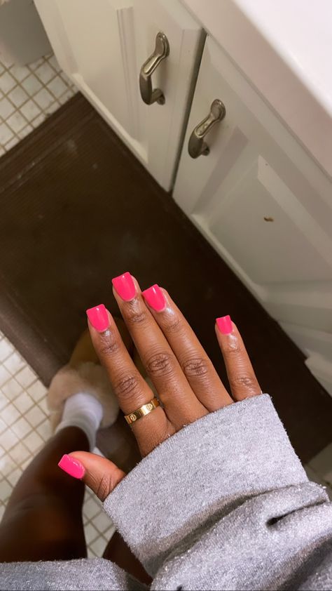 Shorties Nails Solid Color, Plain One Color Nails, Short Color Nails, Short Colored Nails, Solid Acrylic Nails Colors, Short Nails Solid Color, Solid Color Short Nails, Short Plain Nails, Solid Color Nail Ideas