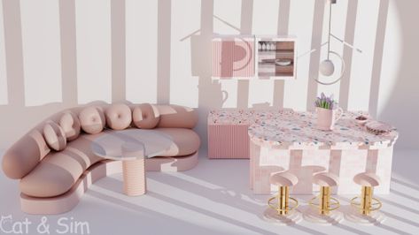 (4) [LANA]Pinkwave Set(kitchen part) – @lalalanayo on Tumblr Sims4 Mod, Sims Room, Sims 4 Piercings, Sims 4 Challenges, Sims 4 Cas Mods, Sims 4 Family, Play Sims 4, Sims Packs, The Sims 4 Pc