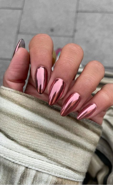 Chrome nails, Chrome Nail Art, Chrome short nails, Glazed Donut Nails, Metallic chrome nails, simple chrome nails, mirror chrome nails Full Chrome Nails, Rose Chrome Nails, Fall Nails Chrome, Chrome Nail Art Designs, Chrome Summer Nails, Nails Mirror, Chrome Colors, Chrome Nail Designs, Nails Metallic