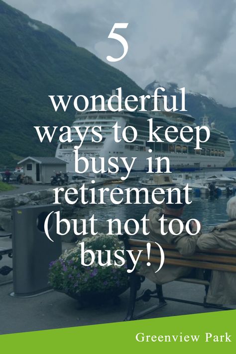 There’s plenty of studies which show that continuing to be ‘active’ in your retirement years is good for your health. And whether it involves keeping your brain in gear, moving your body – or both – there’s no question that retirement is more enjoyable if you have a few things on the calendar each week. How To Save Money For Retirement, Setting Goals After Retirement, How Much To Save For Retirement, How To Live Frugally In Retirement, Early Retirement Lifestyle, Ways To Be Productive, Retirement Village, Recreation Centers, Be Active