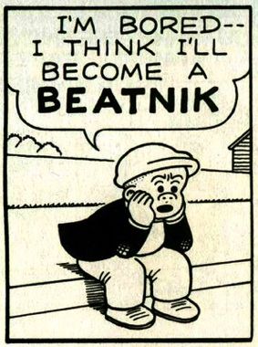 Ernie Bushmiller, Beatnik Style, Beat Generation, Comic Book Panels, I'm Bored, Out Of Context, Retro Comic, Comic Panels, Im Bored