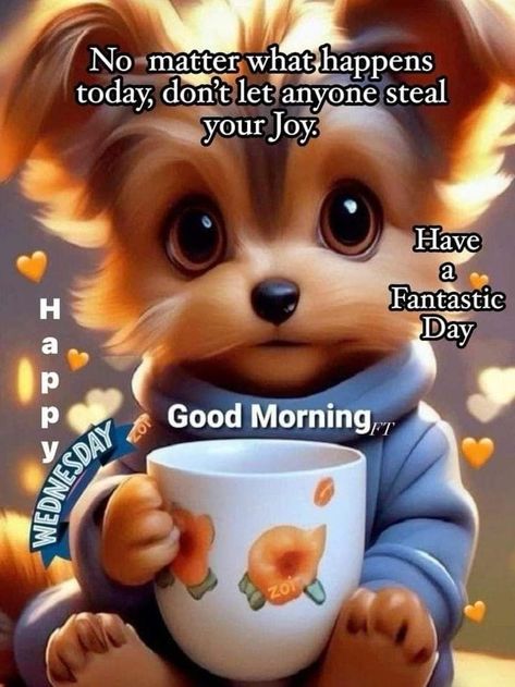 Good Morning Puppy, Cute Good Morning Pictures, Steal Your Joy, Cute Good Morning Gif, Funny Good Morning Messages, Good Morning Animals, Good Morning Cartoon, Funny Day Quotes, Good Morning Wednesday