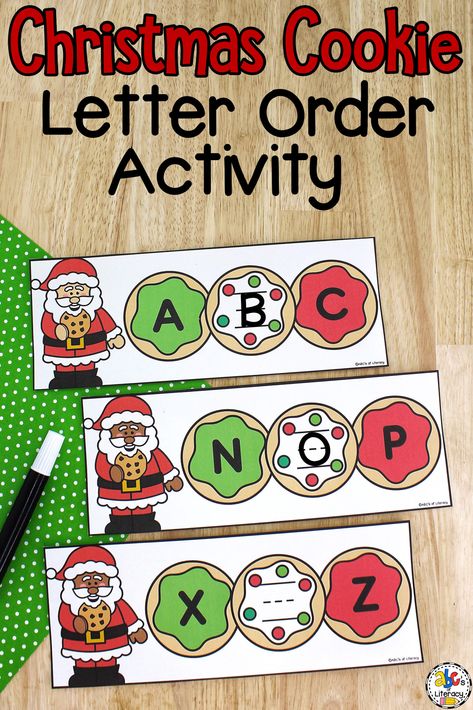 Preschool Christmas Literacy Activities, December Kindergarten Activities, Christmas Literacy Activities, Christmas Handwriting, Letter Recognition Games, Christmas Literacy, December Kindergarten, Literacy Activities Preschool, Literacy Activities Kindergarten