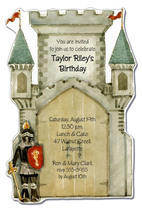 Standing Guard Castle Diecut Party Invitation, Princess Birthday Invitations Knight Birthday Party Invitations, Birthday Invitations Princess, New Home Announcements, Dragon Birthday Party Invitations, Derby Party Invitations, Knight Birthday Party, Princess Birthday Party Invitations, Summer Invitation, Dragon Birthday Parties