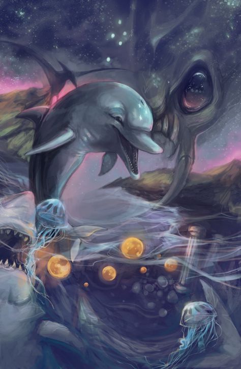 Ecco The Dolphin, Dolphin Art, Nickelodeon, Dolphins, Sci Fi, Anime, Art