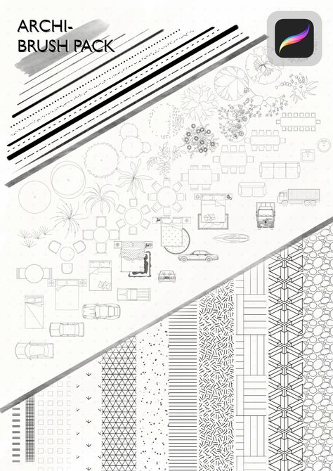 LINE ART Brushes for Procreate [Free and Premium] - BrushWarriors Block Plan, Best Procreate Brushes, Photoshop Brushes Free, Illustrator Brushes, Free Procreate, Procreate Brushes Free, Brushes For Procreate, Free Brush, Ipad Art