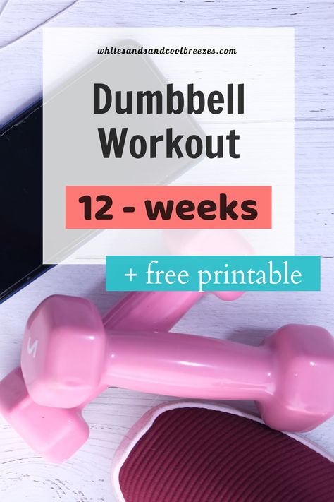 12-week dumbbell workout plan | Gym Printable Planner At Home Workout Program, Dumbell Workout Program Women, Women Dumbbell Workout Plan, Dumbell Workout Chart, Free Dumbbell Workout, 4 Week Dumbbell Workout Plan, Weekly Dumbell Workout Plan For Women, At Home Free Weight Workout, Dumbell Workout Women Printable