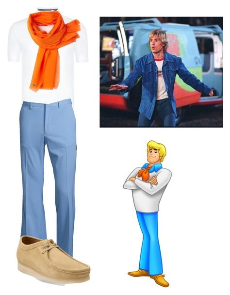 "Fred Jones-Scooby Doo" by silverbellatrix ❤ liked on Polyvore featuring STONE ISLAND, COSTUME NATIONAL, Clarks, Lacoste, men's fashion and menswear Fred Jones Halloween Costume, Fred And Shaggy Costume, Shaggy Costume Men, Fred Costume From Scooby Doo, Fred Jones Costume, Fred Scooby Doo Costume, Sherlock Inspired Outfits, Shaggy Costume, Fred Scooby Doo