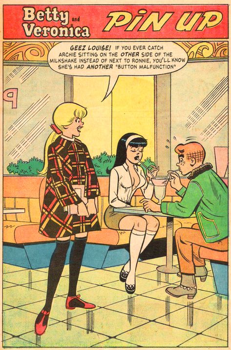 Imagine Betty, Veronica, and Cherry in a steamy, modern twist on Riverdale's classic vibe 🔥. Betty’s girl-next-door charm is turned up, flaunting her curves with confidence 😘. Veronica, the wealthy seductress, oozes elegance while teasing Archie’s affections 💄💎. Cherry? Total firecracker, rocking her rebellious streak with some serious sensuality 💋✨. Jughead stays cool, but even he can’t resist the new sizzling energy in town 😏💫! Archie Comics Strips, Archie Comics Veronica, Archie Betty And Veronica, Natasha Core, Veronica Archie, Archie Comics Riverdale, Archie Comics Characters, Archie Comic Books, Comics Strips