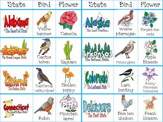 State Birds, Flowers, & Trees FREE Printables | Homeschool Giveaways Us Geography, Montessori Geography, 4th Grade Social Studies, States And Capitals, Teaching Geography, Homeschool Social Studies, Homeschool Geography, State Symbols, My Father's World