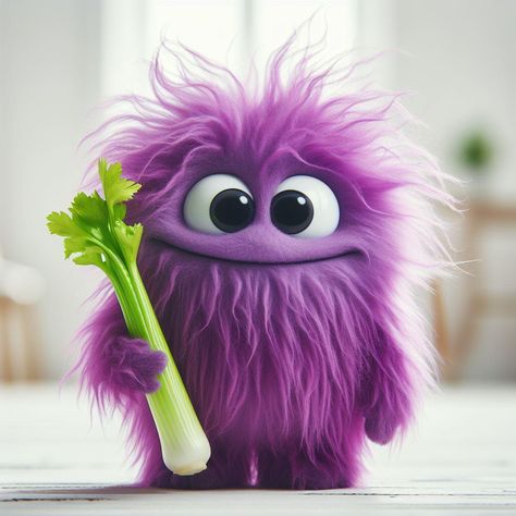 Colorfull Monsters | When you start your diet and you're pumped up, but also feeling a bit bummed out 💜🥦 #dalle3 #monster #cute #fluffy #colorfullmonsters | Instagram Cute Monster Illustration, Monster Theme Classroom, Cute Monsters Drawings, Monster Pictures, Monster Drawing, Nose Drawing, Funny Monsters, Monster Illustration, Cute Animal Illustration