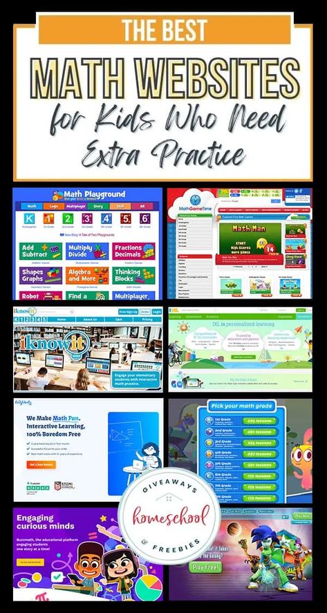 The Best Math Websites for Kids Who Need Extra Practice Free Math Websites, Free Learning Websites, Learning Websites For Kids, Math Learning Center, Educational Websites For Kids, Websites For Kids, Math Websites, Free Math Resources, Websites For Students