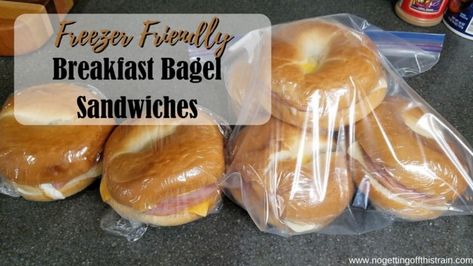 Get your drive-thru breakfast sandwich fix for a fraction of the price with these delicious and huge bagel breakfast sandwiches! #breakfast #sandwich #freezermeal Freezable Breakfast, Sandwiches Breakfast, Breakfast Sandwiches Frozen, Bagel Thins, Bagel Breakfast, Whole Wheat Bagel, Healthy Breakfast Sandwich, Bagel Breakfast Sandwich, Mcdonalds Breakfast