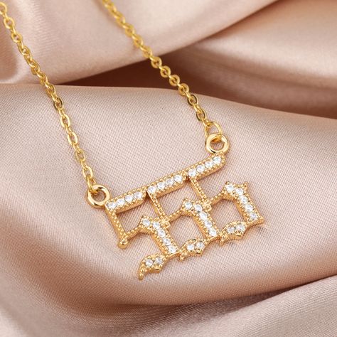 Angel Number Collar Lucky Numbers Necklaces For Women 111222 333 444 555 777 888 999 Choker Number Necklace, Birthday Jewelry Gift, Angel Number, Stainless Steel Pendant, Lucky Charm, Stainless Steel Jewelry, Minimalist Jewelry, Lany, Womens Necklaces