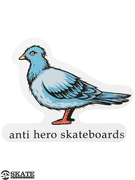 Pigeon Sticker, Anti Hero Skateboards, Camp Logo, Backpack Art, Skateboard Logo, Surf Logo, Anti Hero, Surfing Photography, Skateboard Art