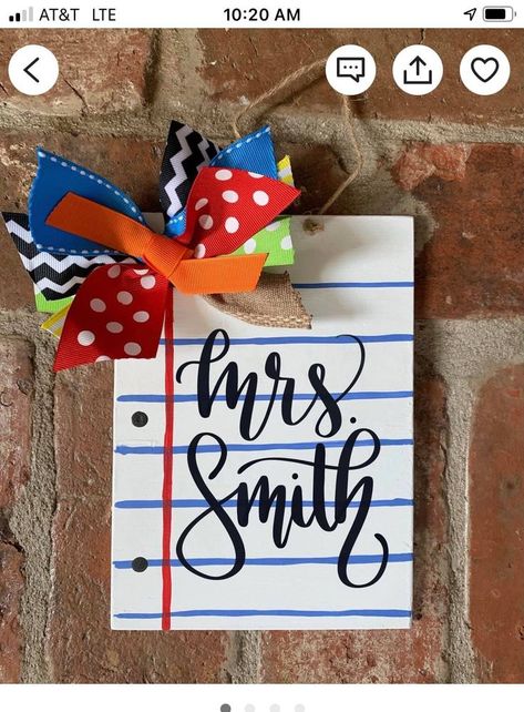 Teacher Door Sign, Teacher Door Signs, Appreciation Gifts Diy, Teacher Name Signs, Teacher Door, Teacher Appreciation Gifts Diy, Custom Teacher Gifts, Teacher Craft, Teacher Doors