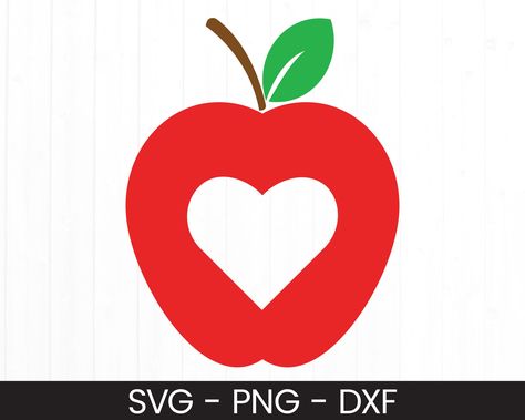 Teacher Apple, Apple Design, Heart Images, Cricut Cut Files, Monogram Svg, Back To School, Art Images, Cricut, Monogram