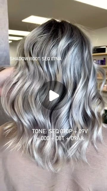 Redken on Instagram Redken Shades Eq Silver Formulas, Grey Hair Formula Redken, Shades Eq Silver, Redken Shades Eq Formulas, Shades Eq Formulas, Hair Ash Blonde, Redken Shades, Shadow Root, Redken Shades Eq