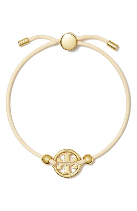 Gold Jewelry White Background, Tory Burch Bracelet, Tori Burch, Modern Silver Jewelry, Preppy Jewelry, Modern Gold Jewelry, Slider Bracelet, Bracelets Gold, Jewelry Accessories Ideas