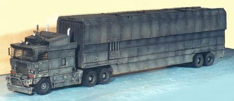 Armored Semi Truck, Apocalypse Truck, Zombie Survival Vehicle, Zombie Vehicle, Truck House, Semi Trailer Truck, Model Truck Kits, Amphibious Vehicle, Armored Truck