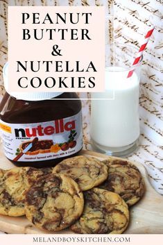 Nutella Ideas, Peanut Butter Nutella Cookies, Nutella Peanut Butter, Nutella Cookie, Peanut Butter Nutella, Nutella Cookies, Butter Cookies Recipe, Nutella Recipes, Peanut Butter Cookie Recipe