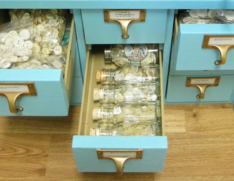 Card Catalog Diy, Library Card Catalog Cabinet, Card Catalog Cabinet, Catalog Ideas, Library Card Catalog, Craft Spaces, Repurposed Art, Card Catalog, Vintage Library