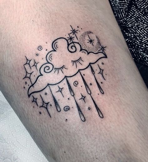 Rain Cloud Tattoos, Illusion Tattoo, Storm Tattoo, Tattoo Sleeve Filler, Abstract Tattoo Ideas, Illusion Tattoos, Optical Illusion Tattoos, Optical Illusion Tattoo, Quality Tattoo